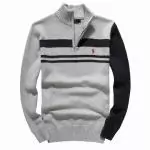 polo pulls hommes manche longue boutique mode reduction affaires noir gris r